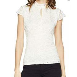 MORGAN kanten top offwhite mt L/XL