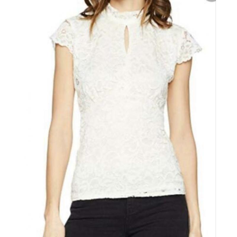 MORGAN kanten top offwhite mt L/XL