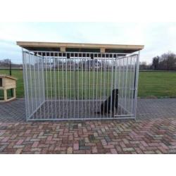 UNIEK hondenhokken met overdekte kennel hondenkooi hondenren