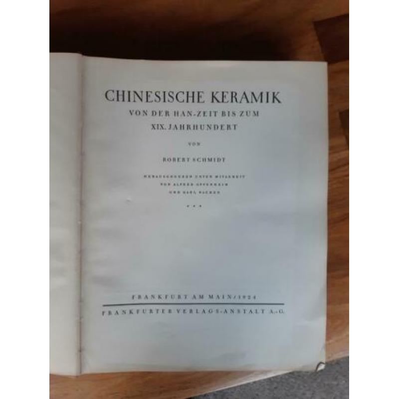 Boek over Chinees keramiek en porselein, duitstalig, 1924