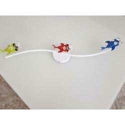 plafond lamp met 3 spotjes vissen kinderkamer circa 73 cm