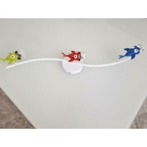 plafond lamp met 3 spotjes vissen kinderkamer circa 73 cm