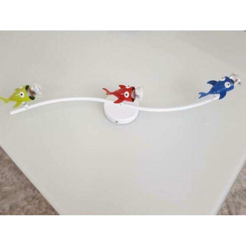 plafond lamp met 3 spotjes vissen kinderkamer circa 73 cm
