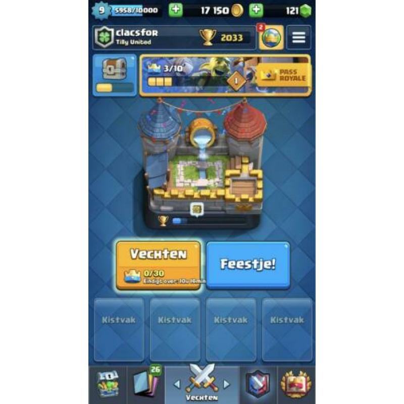 Clash royale account 2k trofeeën