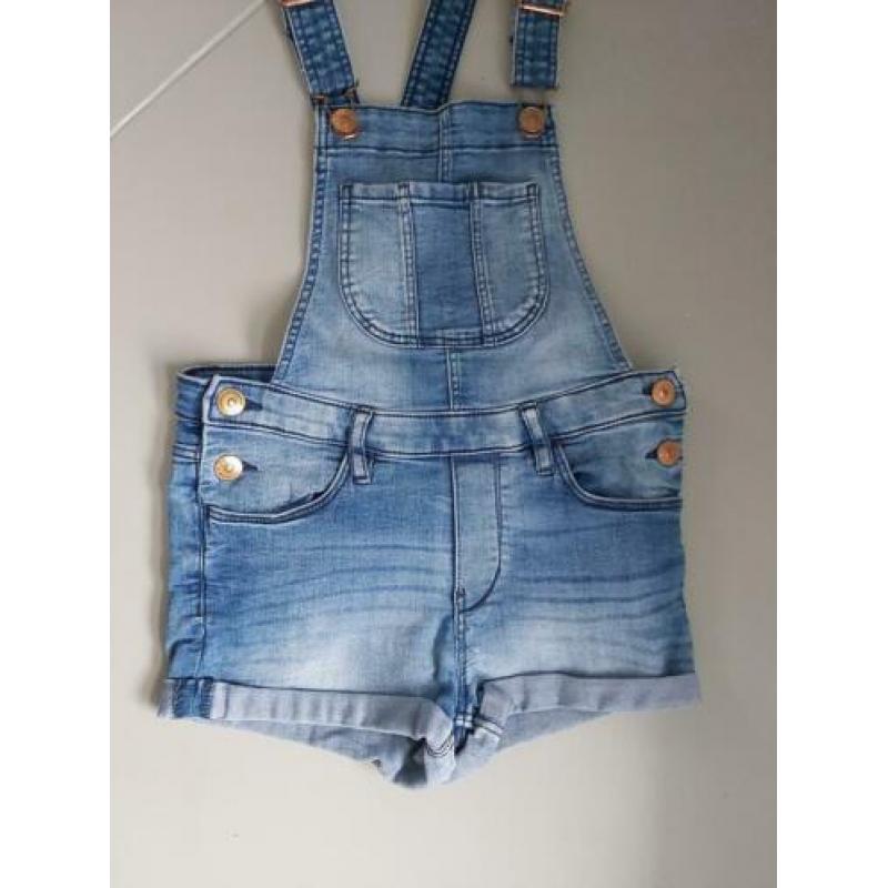 Salopet spijkerpak shorts NIEUW maat 134