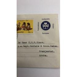 Suriname Jamborette 1961. Kamppostkantoor Zanderij