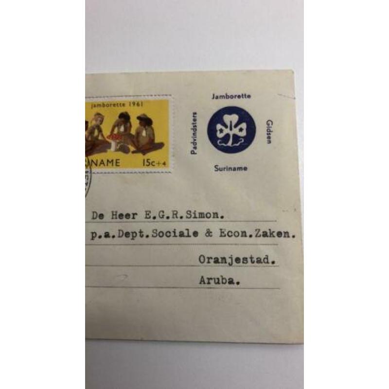 Suriname Jamborette 1961. Kamppostkantoor Zanderij