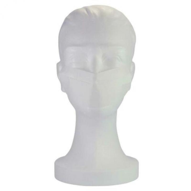 Noba mondmasker wit+elastiek 672041 100st - Mondkapje - 1 l