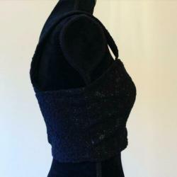 Zwarte vintage glitter top