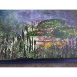 Schilderij 60x80cm gesigneerd 'Henny '99' expres./impres. 0a