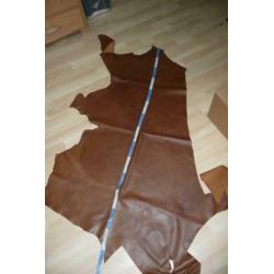 Bruin vintagelook restant soepel echt leer