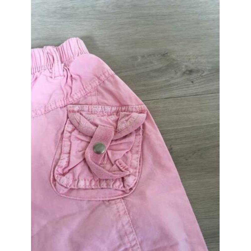 MISS GJANG korte knie / kuit broek roze mt 116 netjes ZV
