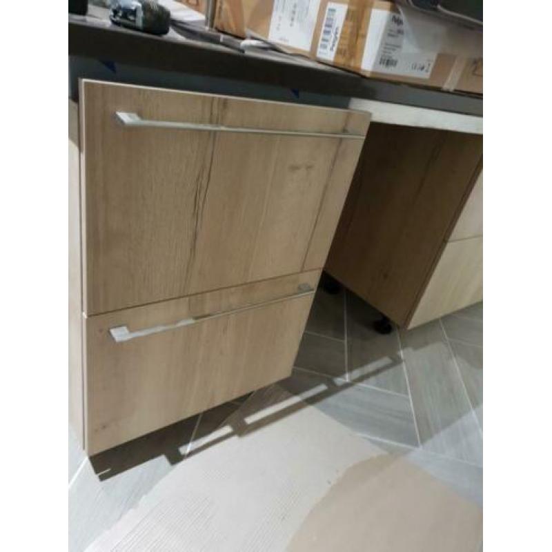 Kast Eiken look fronten 4deurtjes 4ladefronten 1vaatw,front