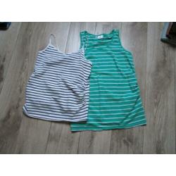 ZGAN grijs/wit positie shirt van Mama Licious maat S.