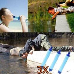 3x mini Waterfilter voor noodgevallen outdoor reizen camping