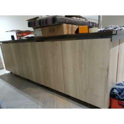 Kast Eiken look fronten 4deurtjes 4ladefronten 1vaatw,front