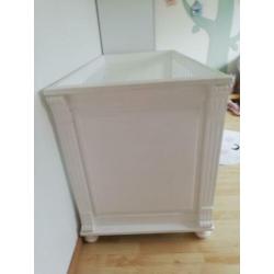 Brocante ledikant babybedje wit 120x60