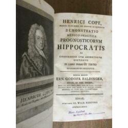 Hippocrates Prognostica 1772 met commentaar