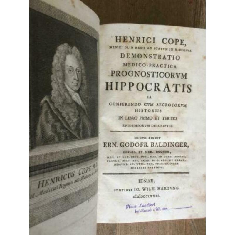 Hippocrates Prognostica 1772 met commentaar