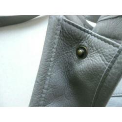 Tesj handtas leer taupe Fred de la Bretoniere handmade