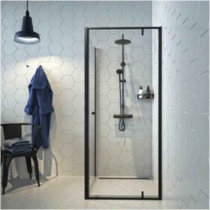 Sealskin douchedeur draaideur Contour zwart 90x90cm