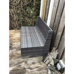 Tuin of balkon bankje met opberglade