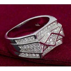 Zirkonen 925 sterling zilveren ring N 2