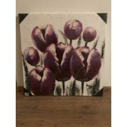 Vrolijk tulpen schilderij