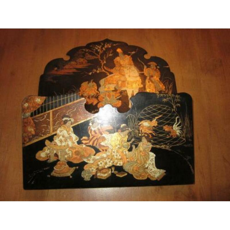 Schitterende Japans papier maché brievenhouder Meij periode