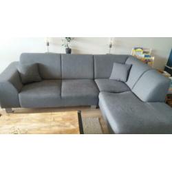 Hoekbank grijs / stof