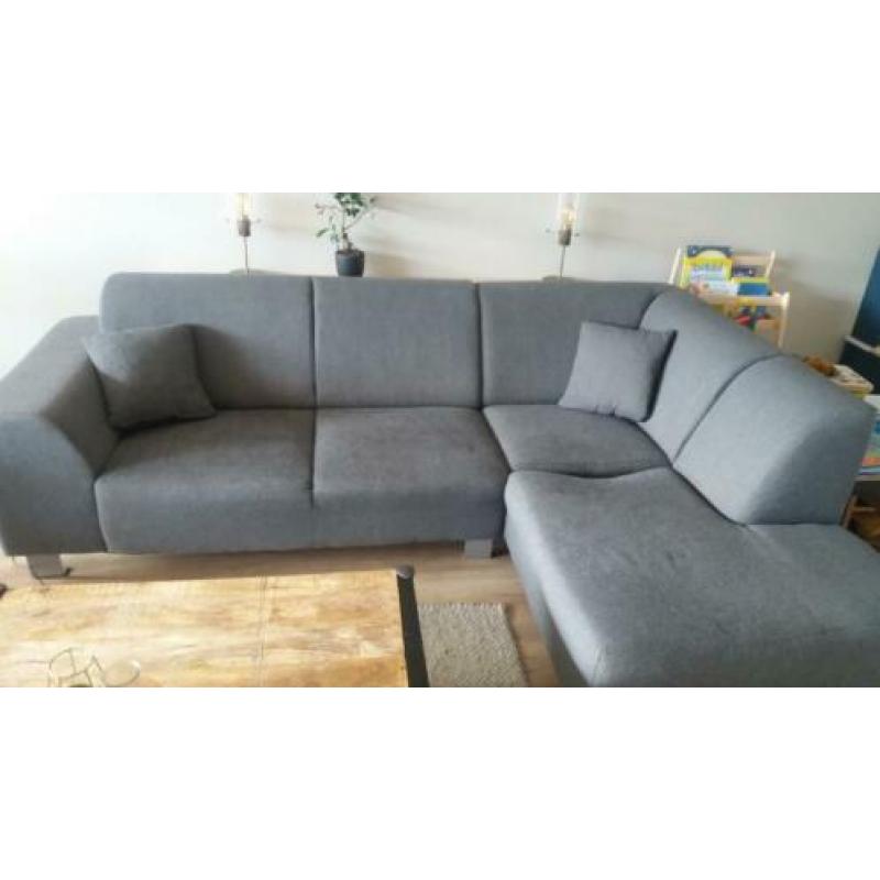 Hoekbank grijs / stof