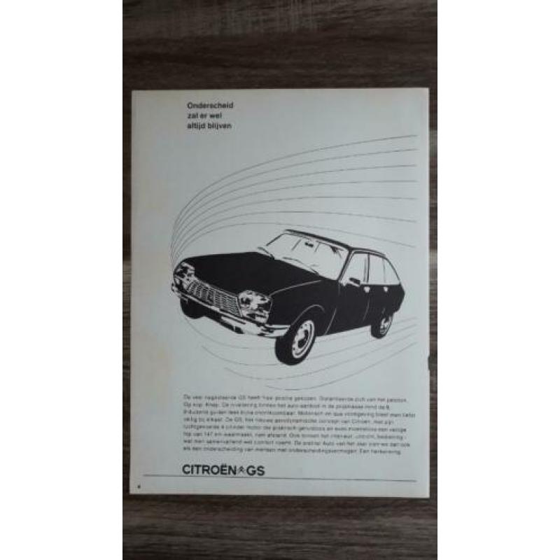 4 originele Citroen GS advertenties te koop aangeboden