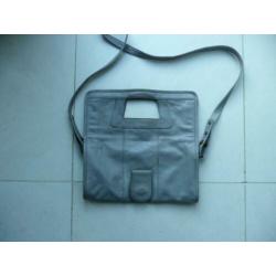 Tesj handtas leer taupe Fred de la Bretoniere handmade