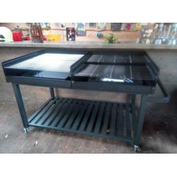 BBQ groot horeca select 160x90 H100 matzwart. Al voor