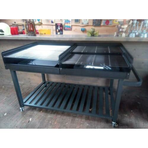 BBQ groot horeca select 160x90 H100 matzwart. Al voor