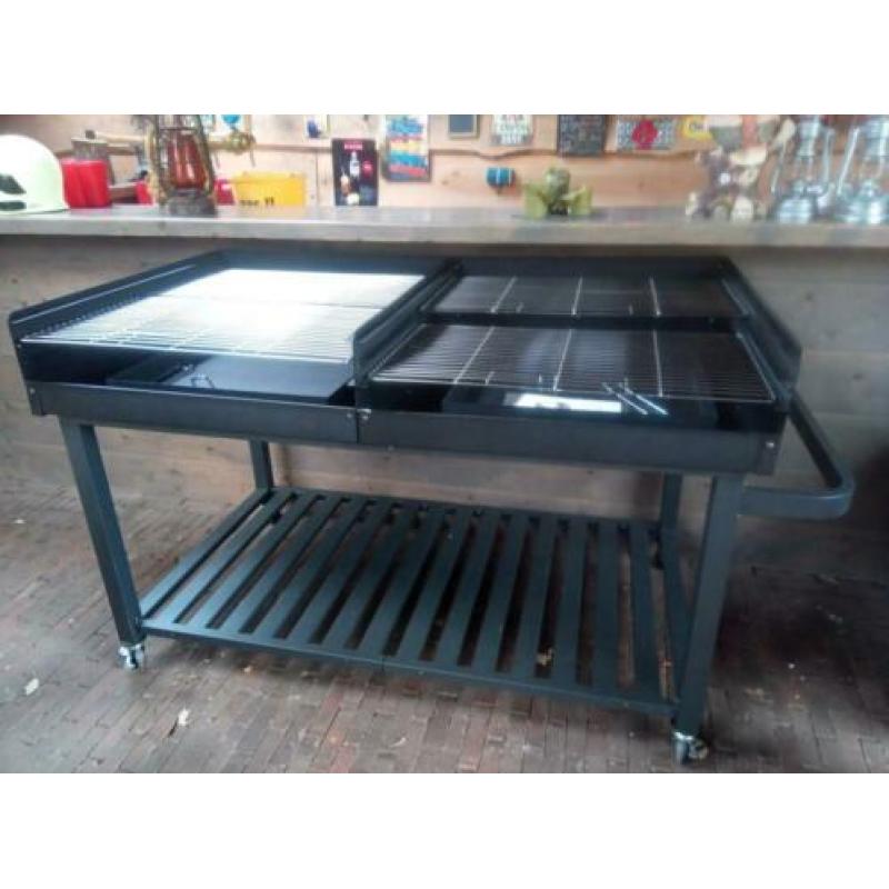 BBQ groot horeca select 160x90 H100 matzwart. Al voor