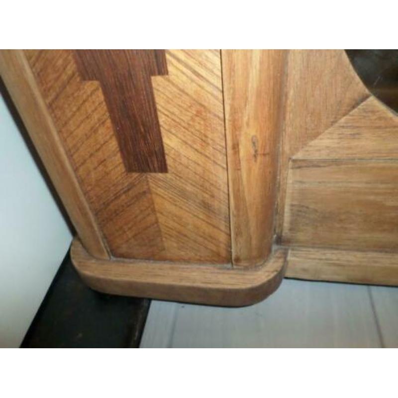 Mooie grote Art Deco / Amsterdamse School spiegel 110x89 cm