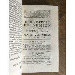 Hippocrates Prognostica 1772 met commentaar