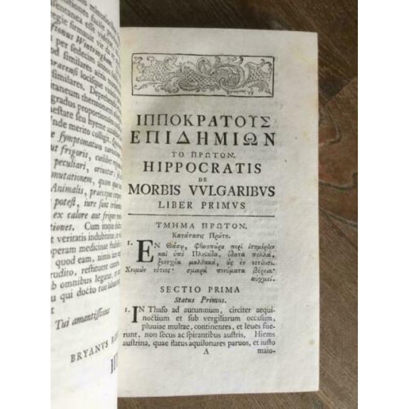 Hippocrates Prognostica 1772 met commentaar