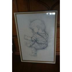 Vintage schilderij kinderkamer