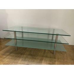 TV / Audio meubel, glas, staal