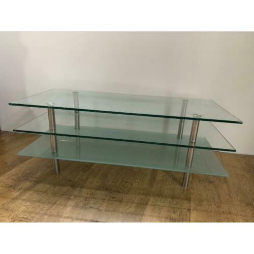 TV / Audio meubel, glas, staal