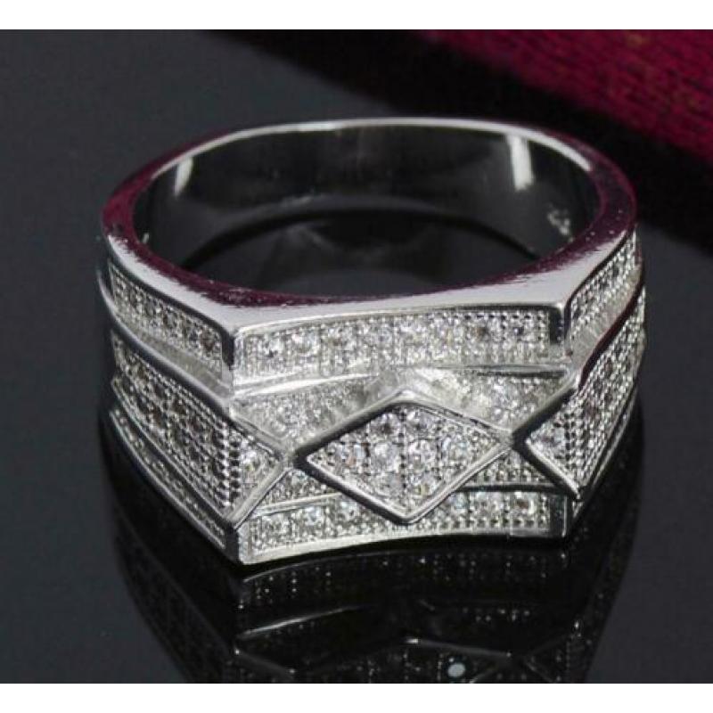 Zirkonen 925 sterling zilveren ring N 2