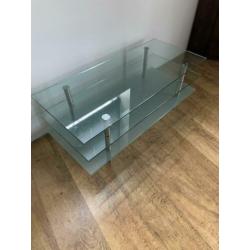TV / Audio meubel, glas, staal