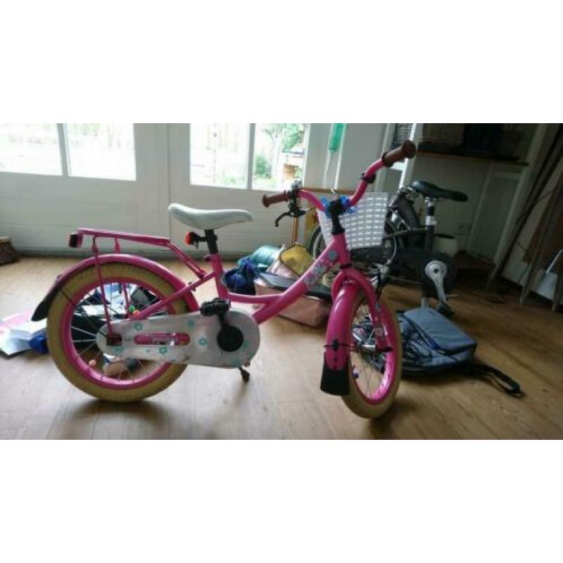 Kinderfiets 16 inch popal roze
