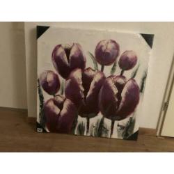 Vrolijk tulpen schilderij