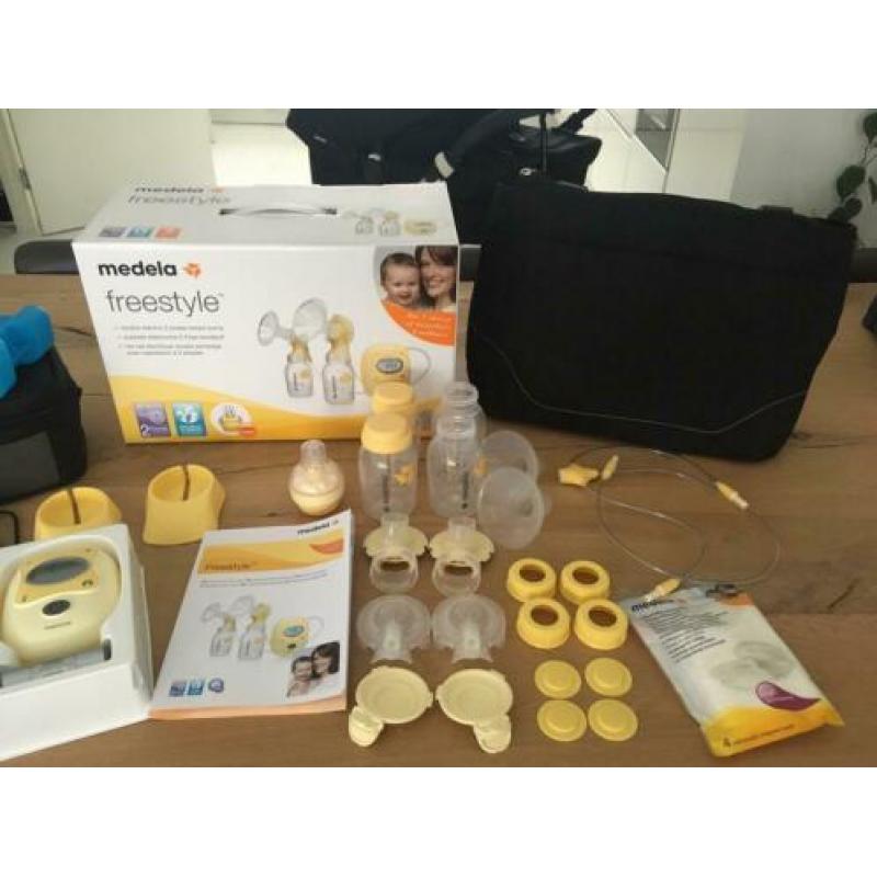 Medela dubbele borstkolf compleet 8 weken gebruikt