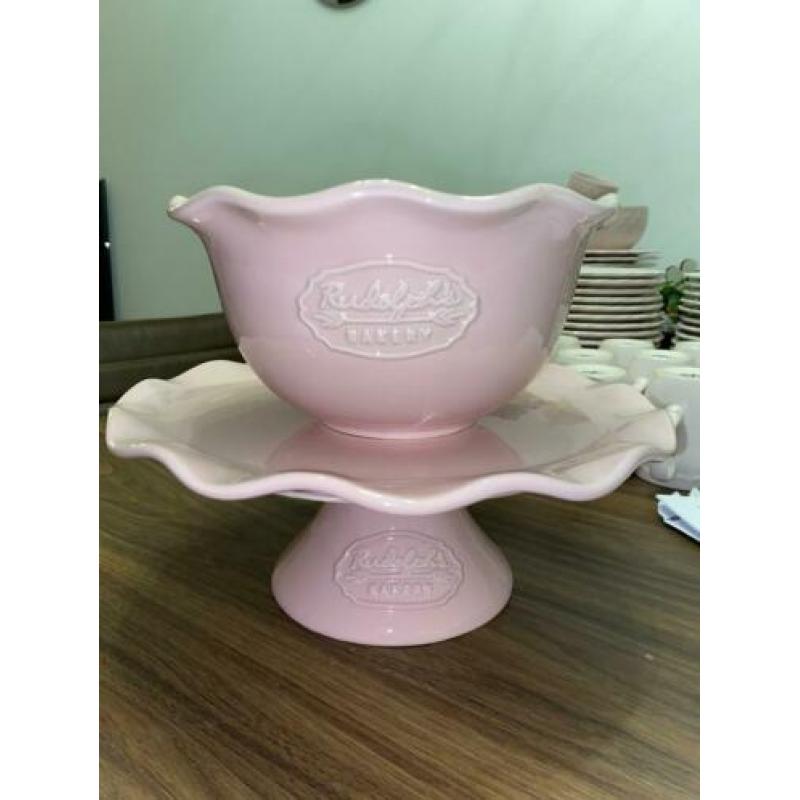 Set van Rudolphs bakery roze
