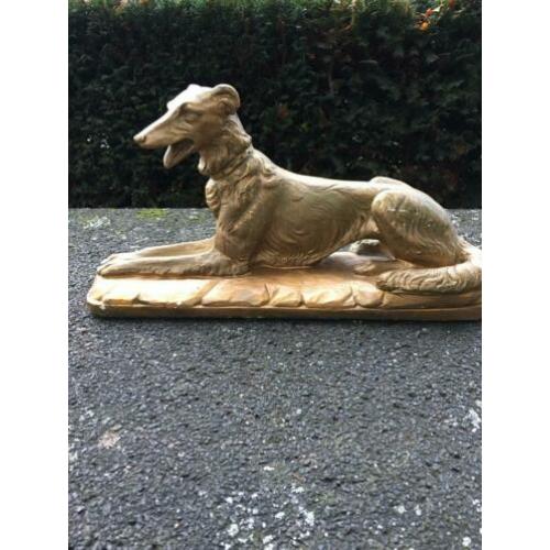 Jugendstil hazewindhond,gipsen barzoi,Greyhounds