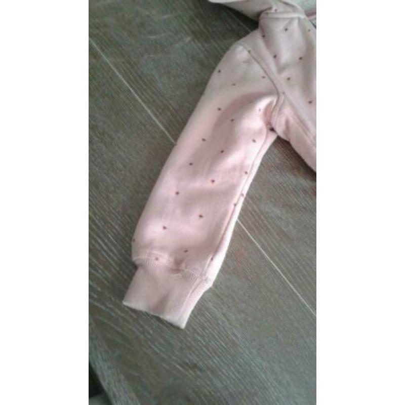 Bijna gratis dikke hoodi vest roze hema teddy gevoerd 98/104